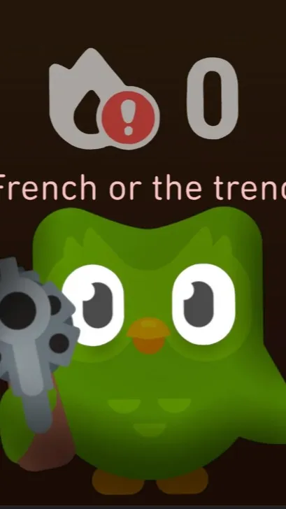 ai character: Duolingo at 1:57AM background