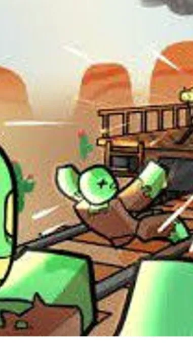 ai character:  dead rails bfdi background