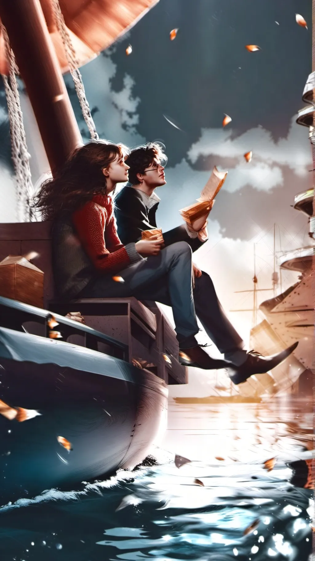 ai character: Harry x Hermione background