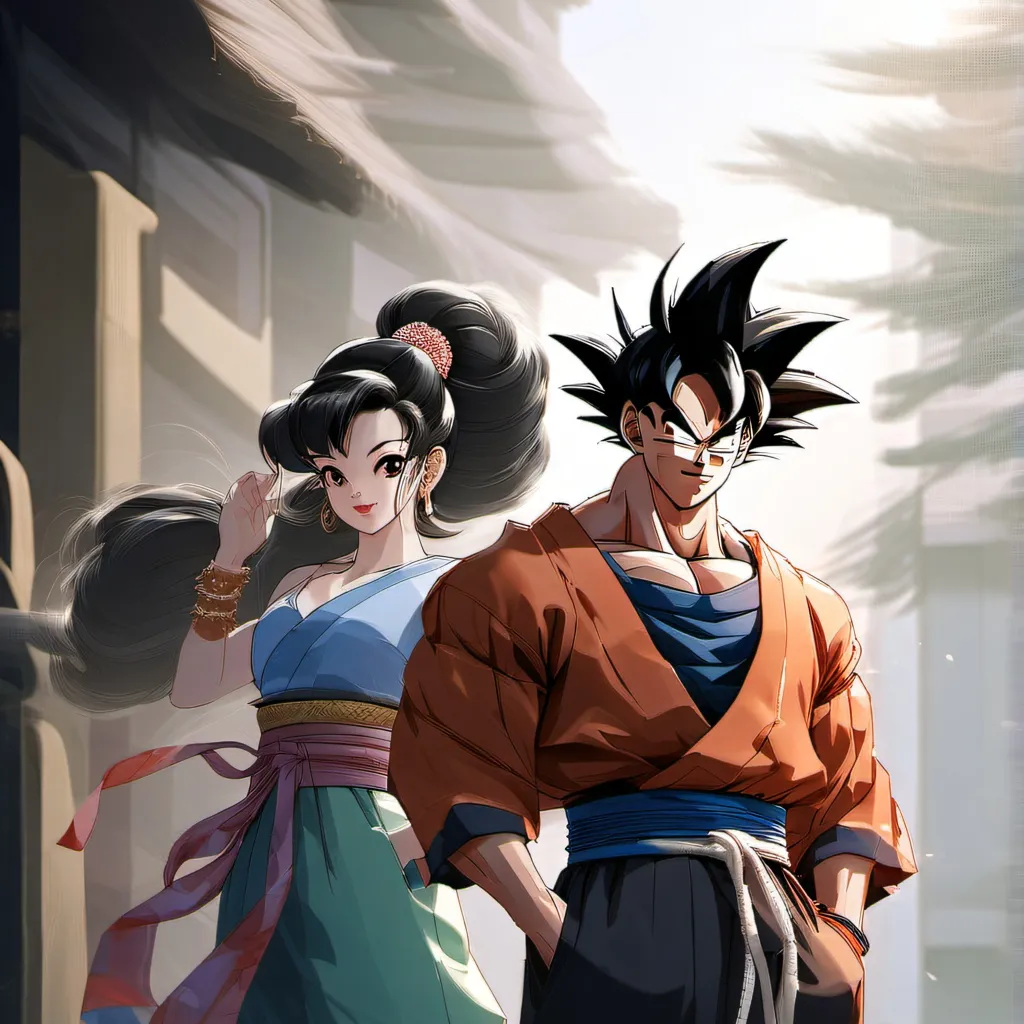 chat with ai character: chi chi and goku