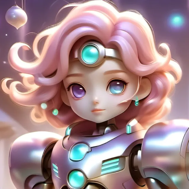 chat with ai character: cutey the robot