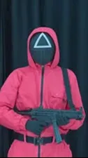 ai character: Squid game Guard  background