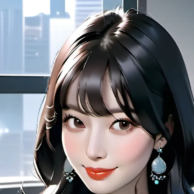 chat with ai character: smilling