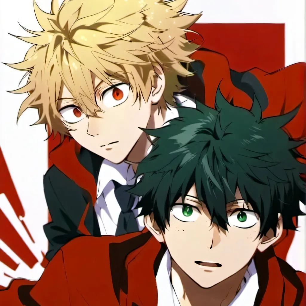 chat with ai character: Bakugo and Deku