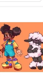 ai character: My Wooly  (my oc) background