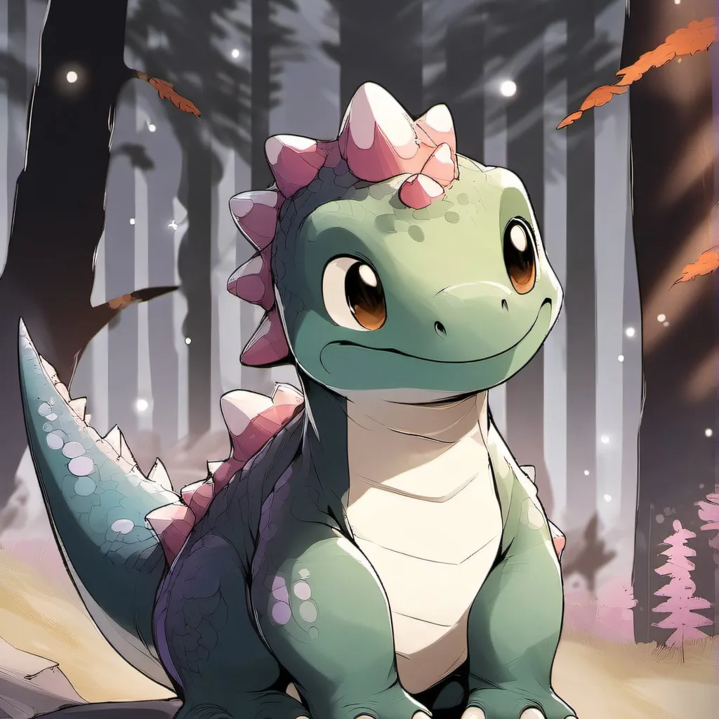 chat with ai character: Green dino