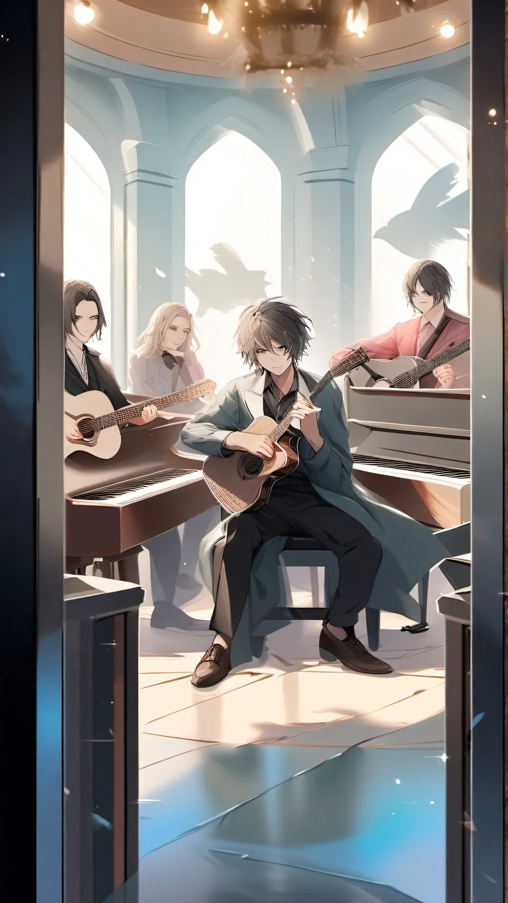 ai character: The Singing club background