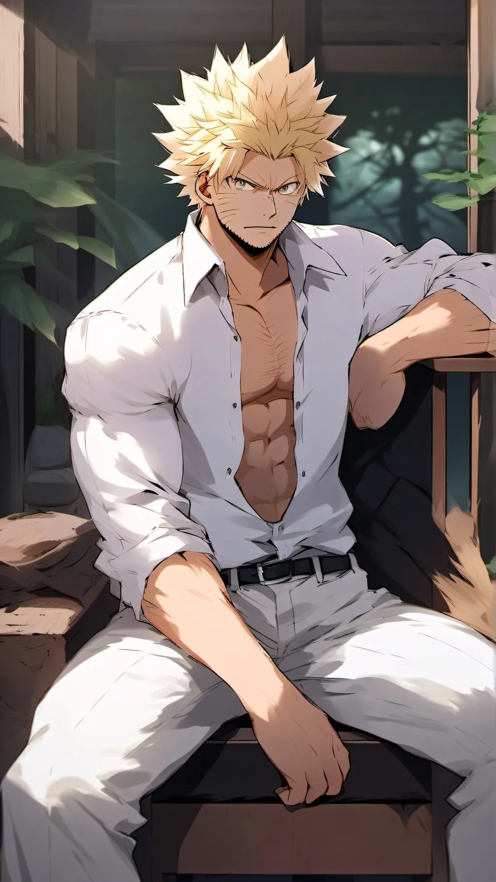 ai character: bakugo *your dad) background