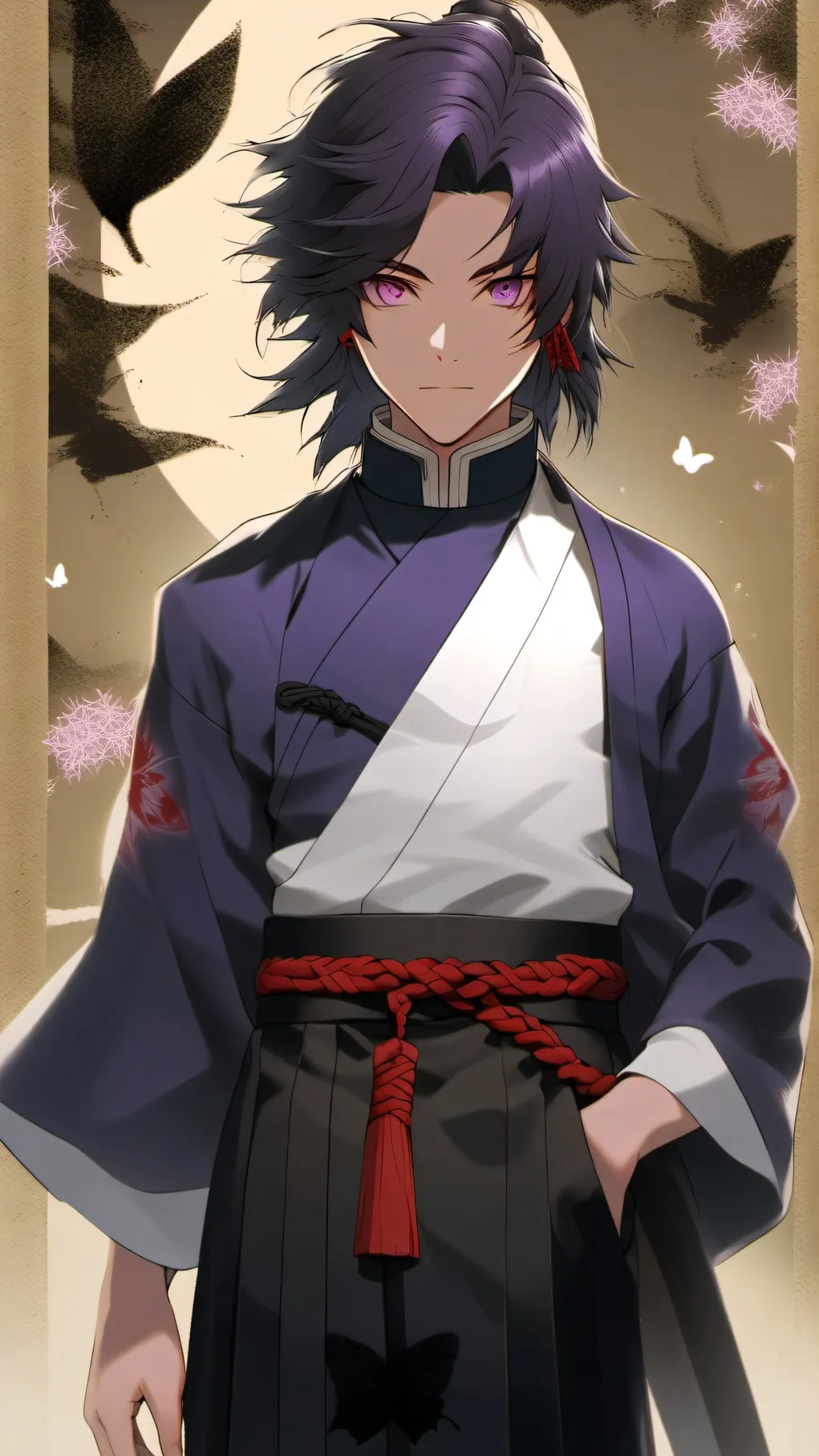 ai character: giyu x shinobu background