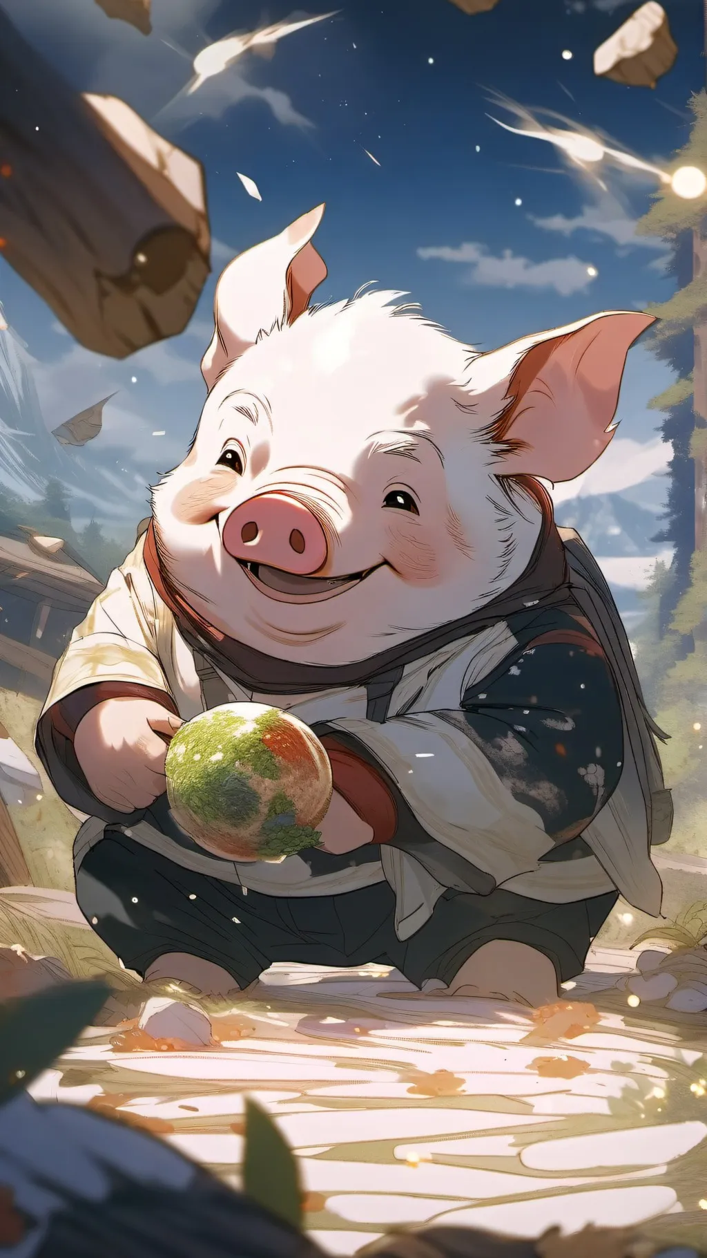 ai character: AKI Kitchen background