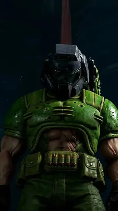 ai character: Doom Marine background