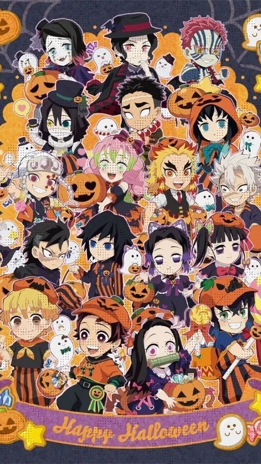 ai character: KNY HALLOWEEN🎃👻 background