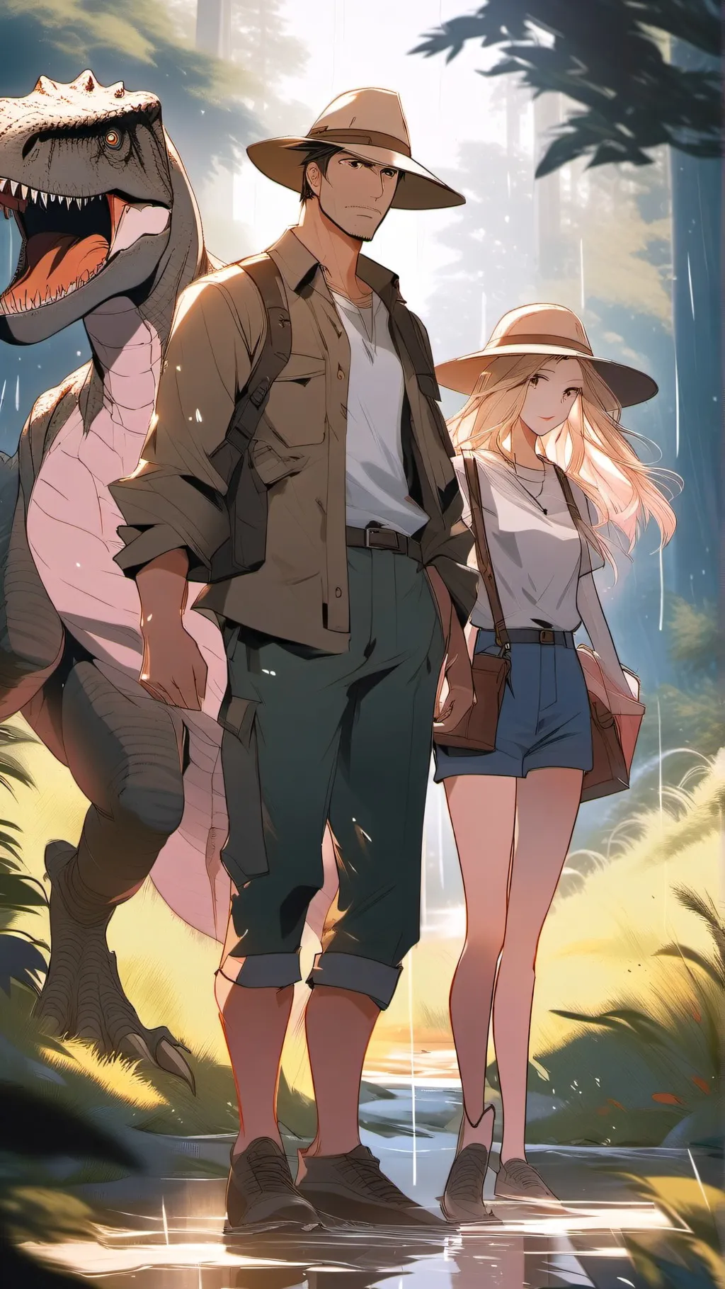 ai character: jurassic park background