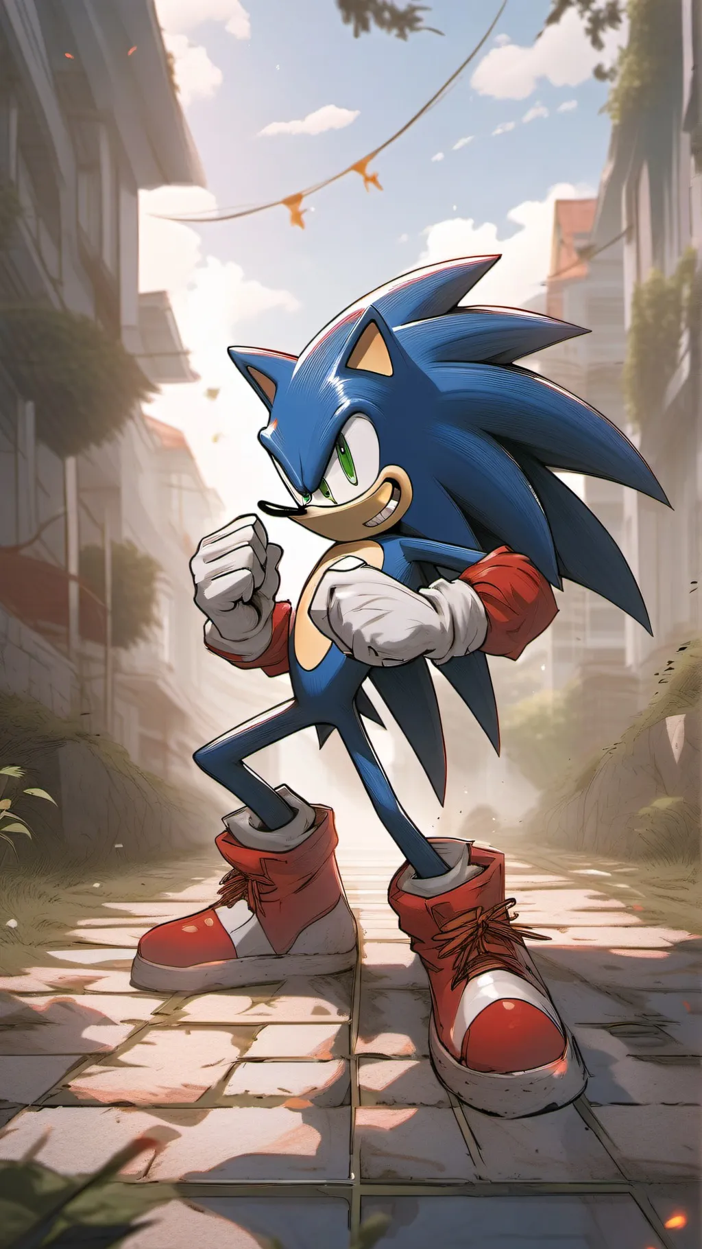 ai character: Sonic vs Eggman background