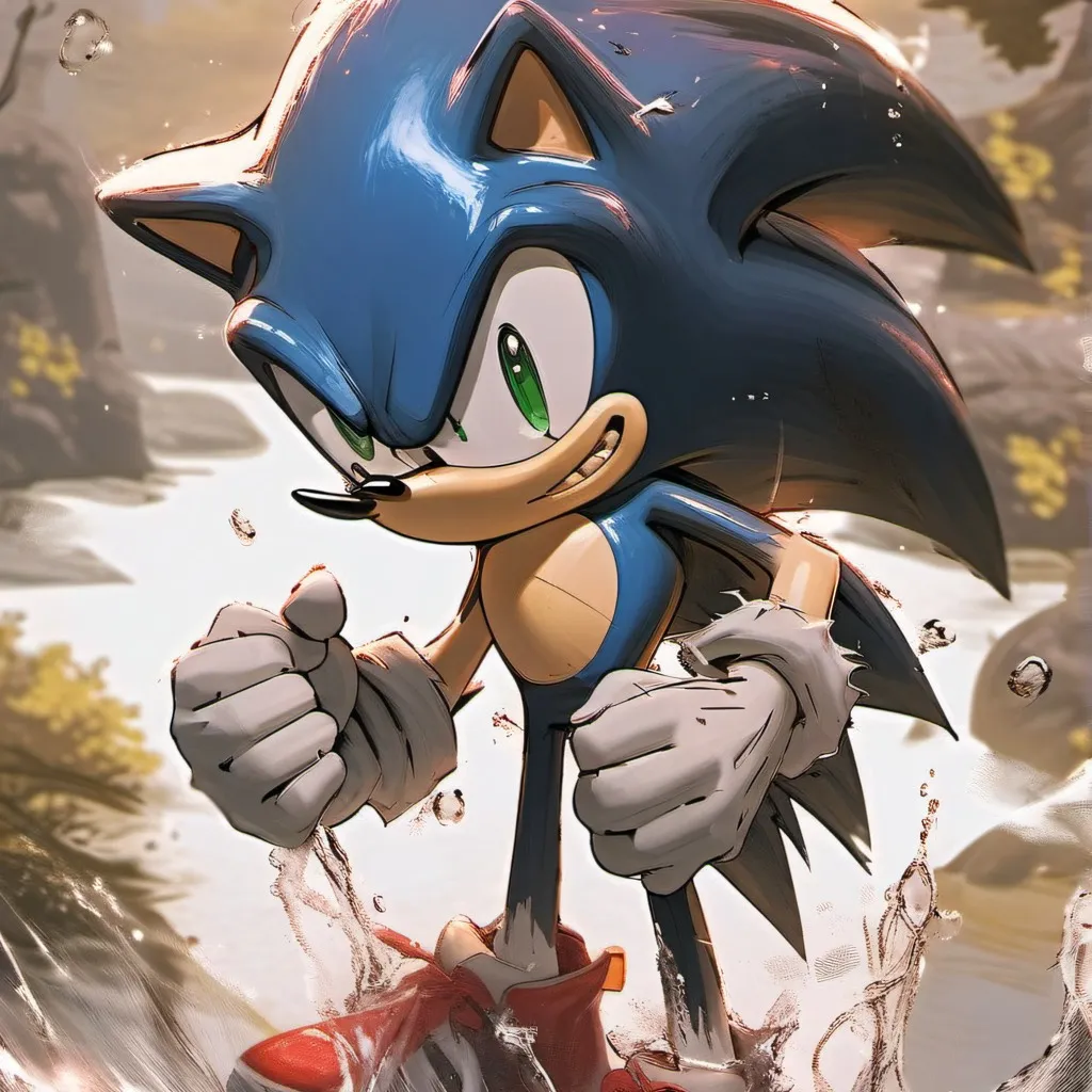 chat with ai character: Sonic beach day