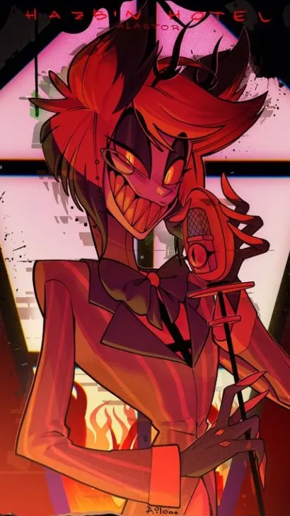 ai character: Alastor as ur Dad? background