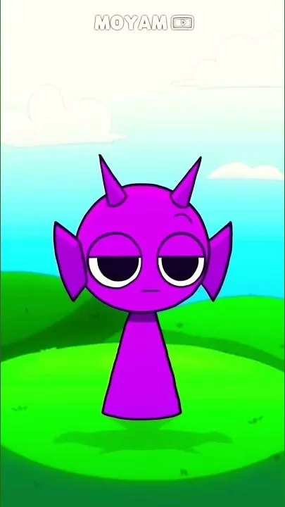 ai character: Durple/Purple background