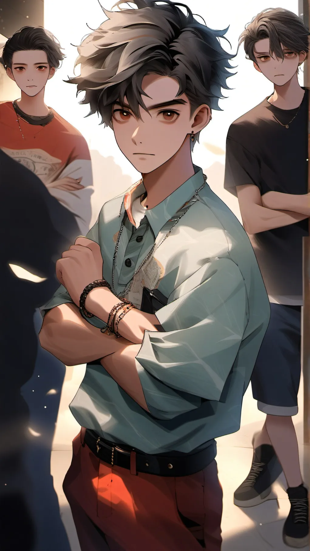 ai character: mean group background