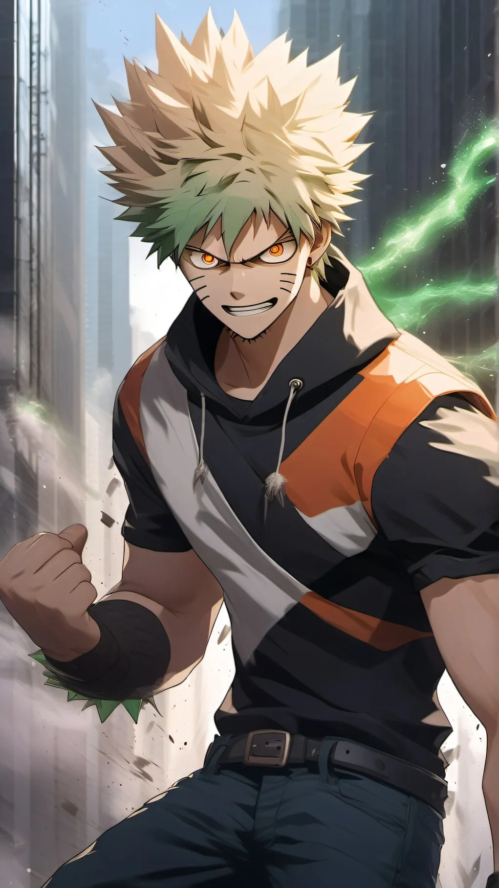 ai character: katsuki bakugo background