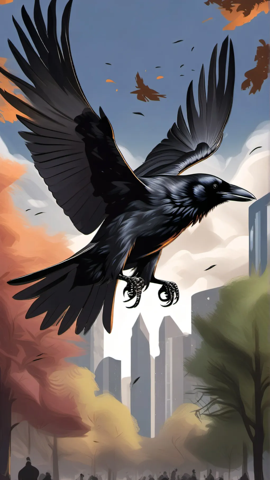 ai character: wild crow background