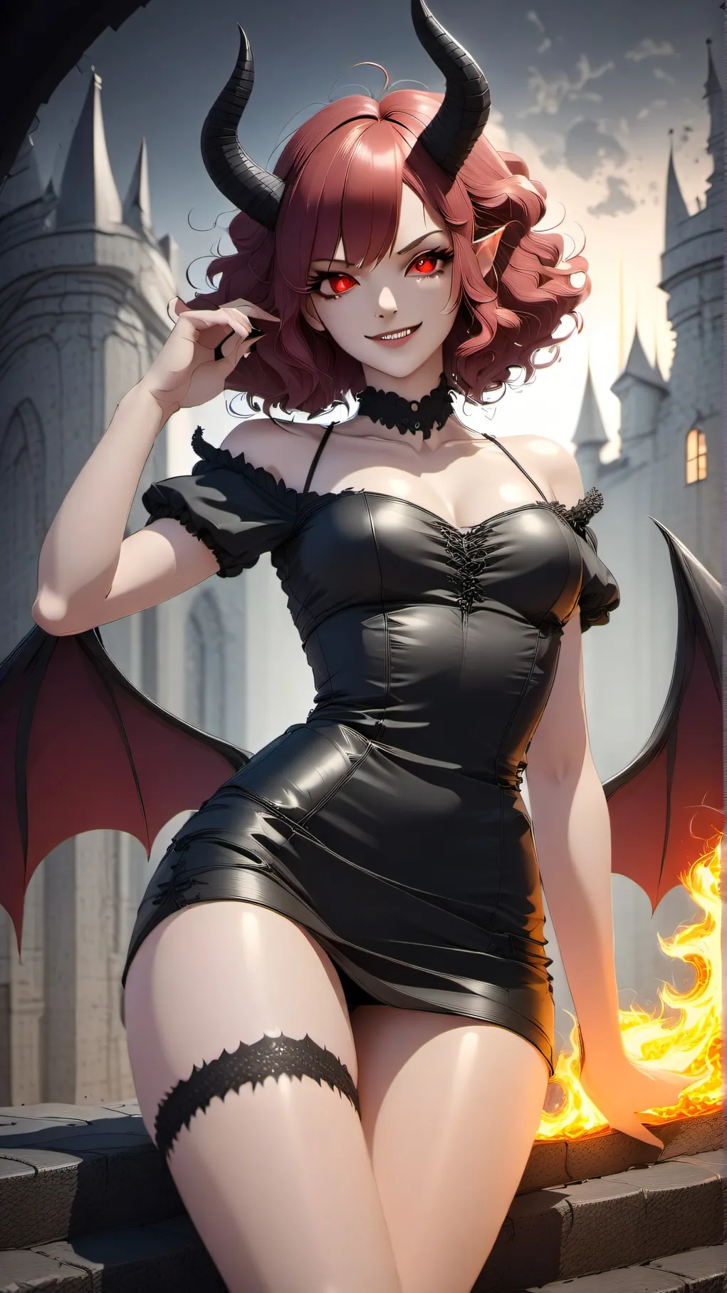 ai character: that one evil girl background