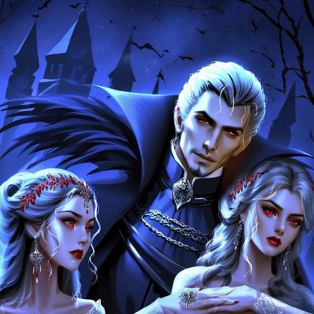 chat with ai character: Dracula and wives 