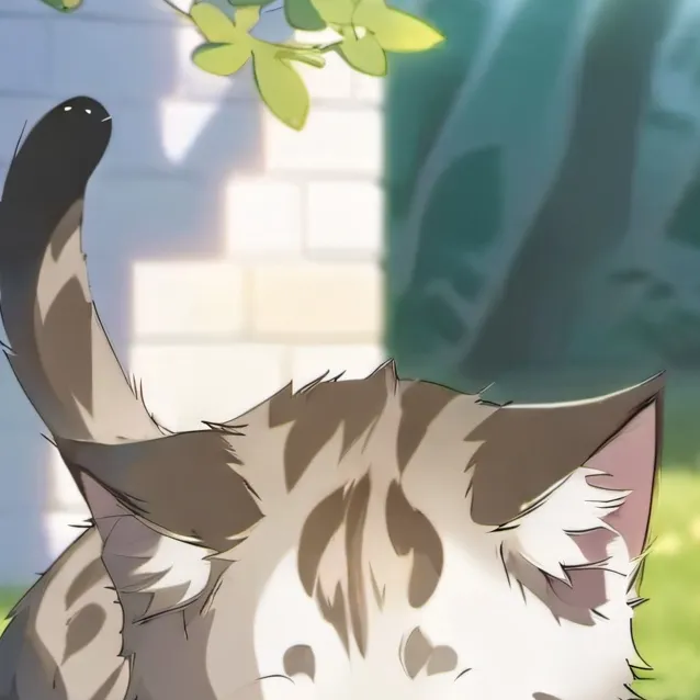 chat with ai character: a cat and her baby