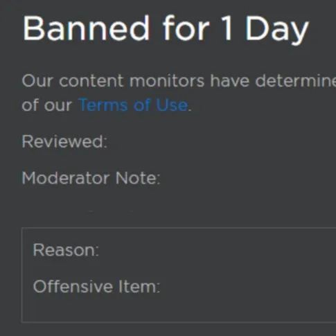 chat with ai character: Banned For 1 Day