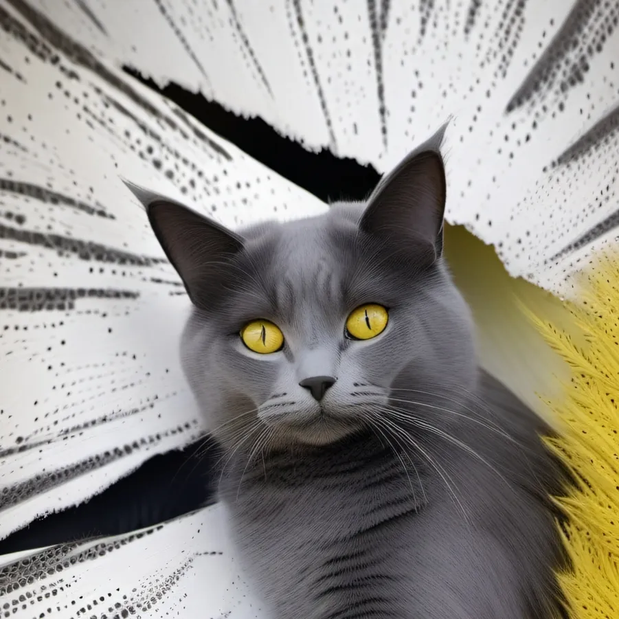 chat with ai character: gray cat