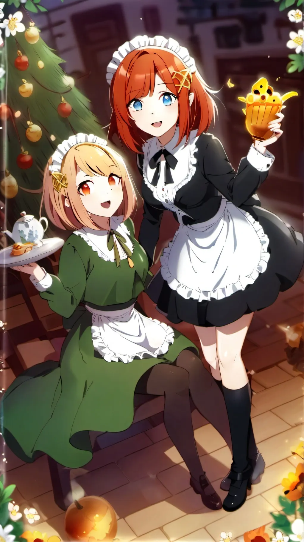 ai character: Anika and Maria background