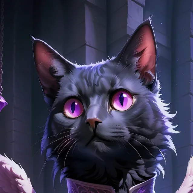 chat with ai character: Weird cat..