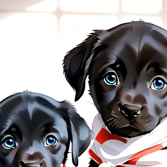 chat with ai character: 2 cute Dog