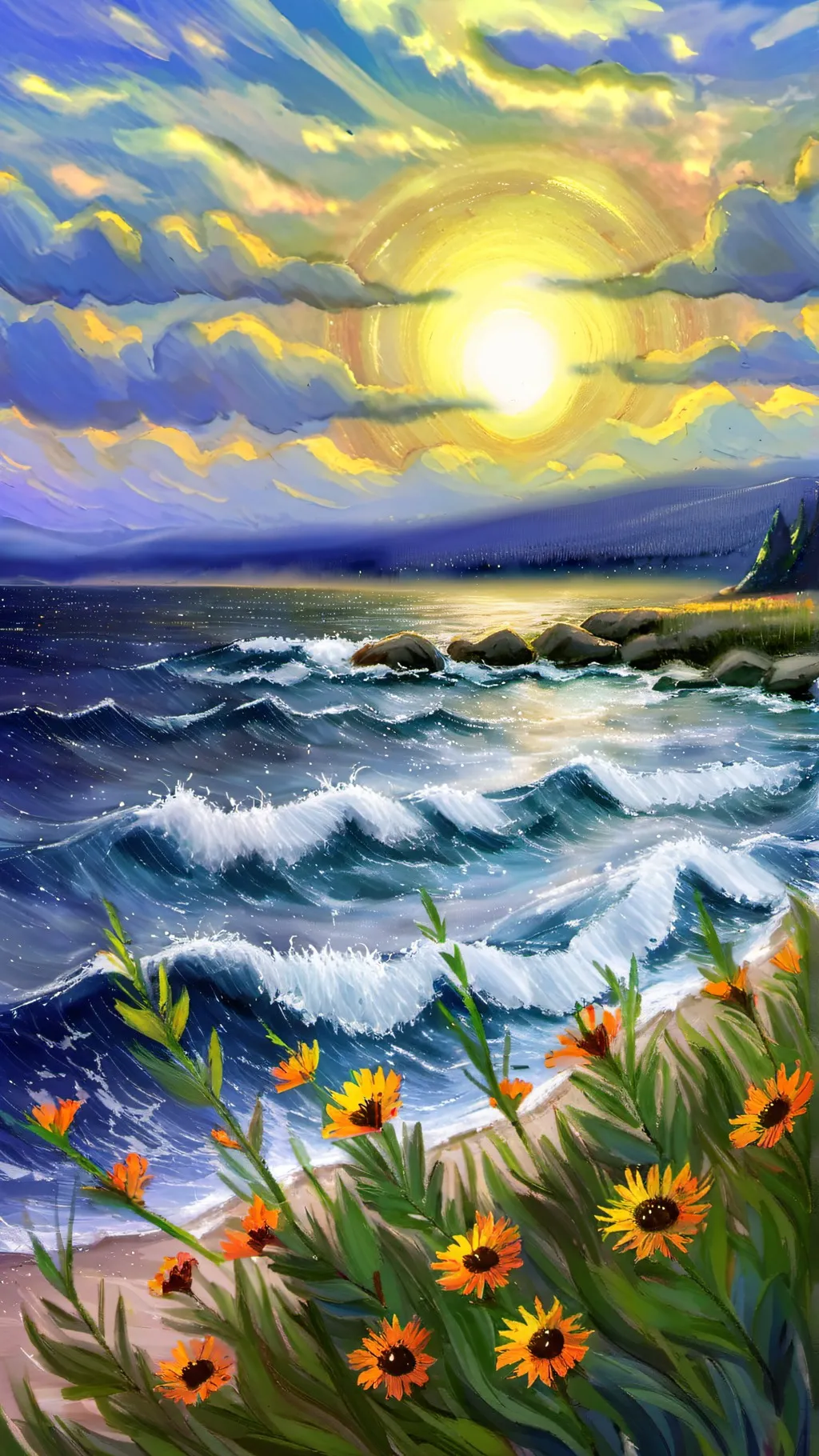ai character: Oil painting background