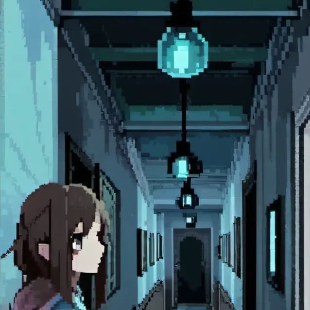 chat with ai character: Bloody hallways