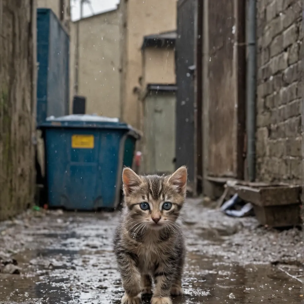 chat with ai character: stray kitty 