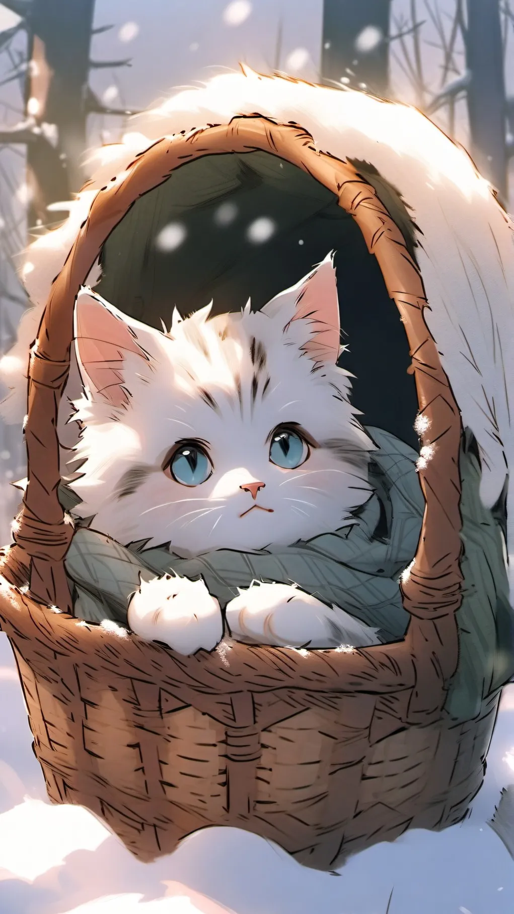 ai character: snowy  background