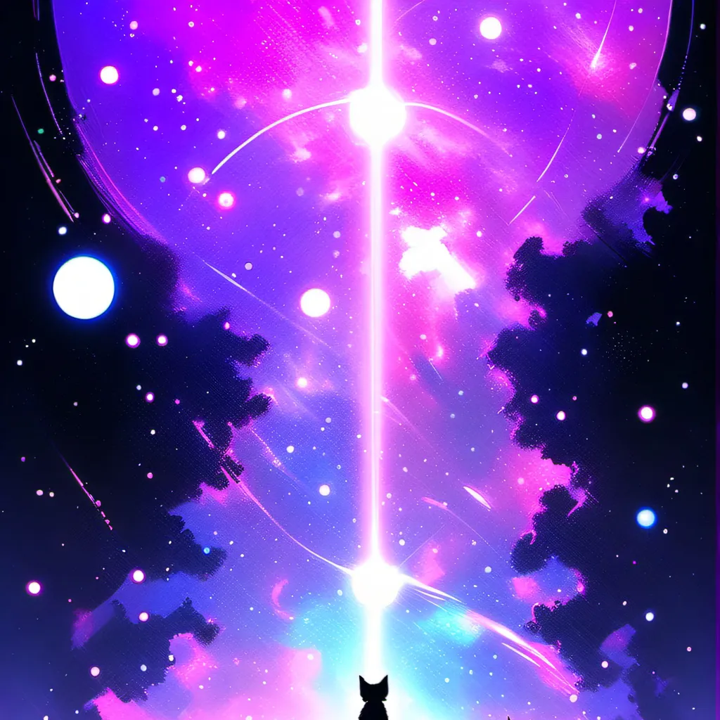chat with ai character: cat in a galaxy