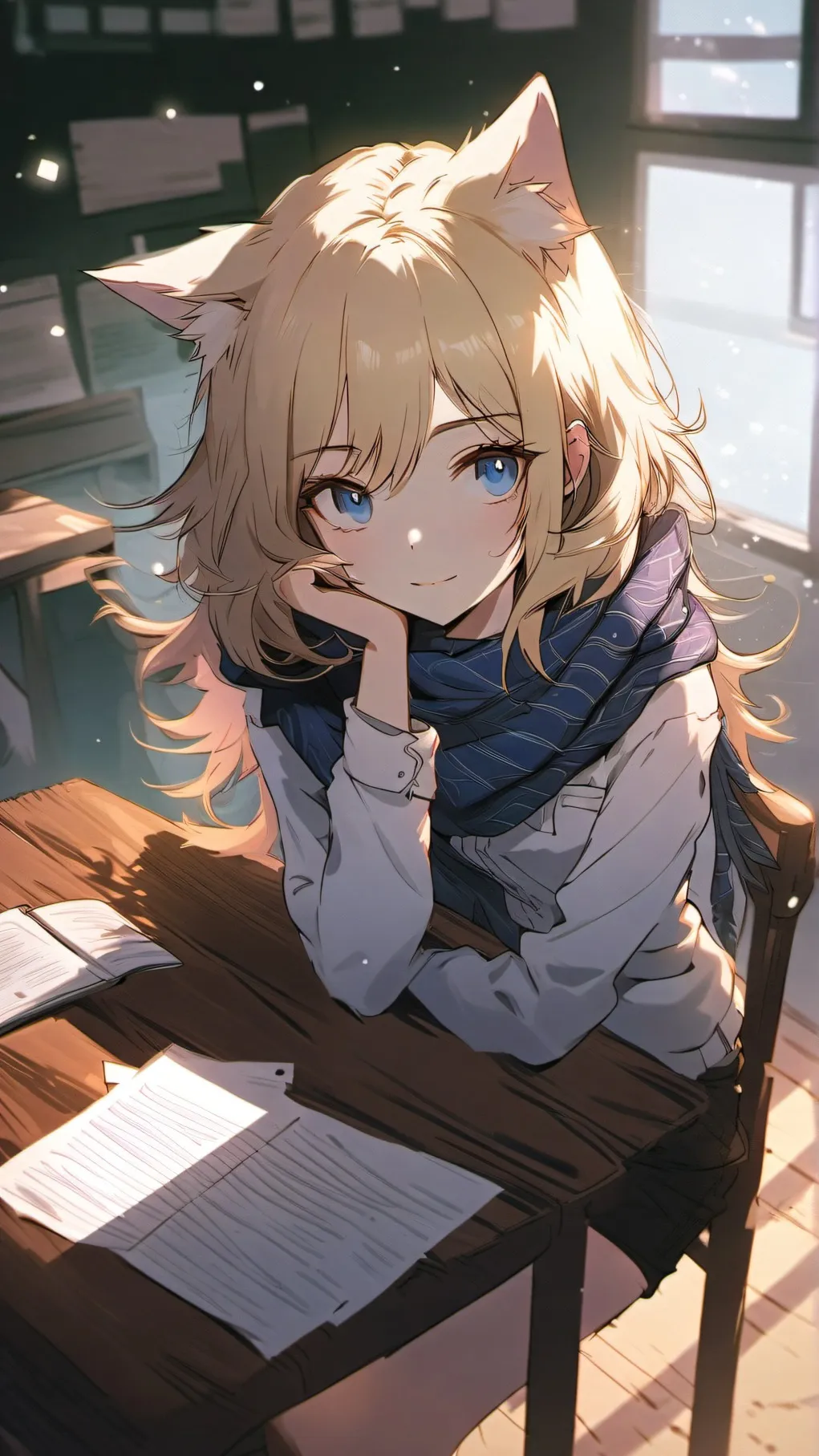 ai character: Sinnon - Catgirl background