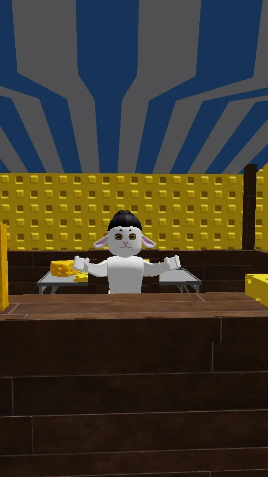 ai character: Cheese Shop background