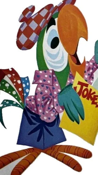ai character: Cartoon Parrot background