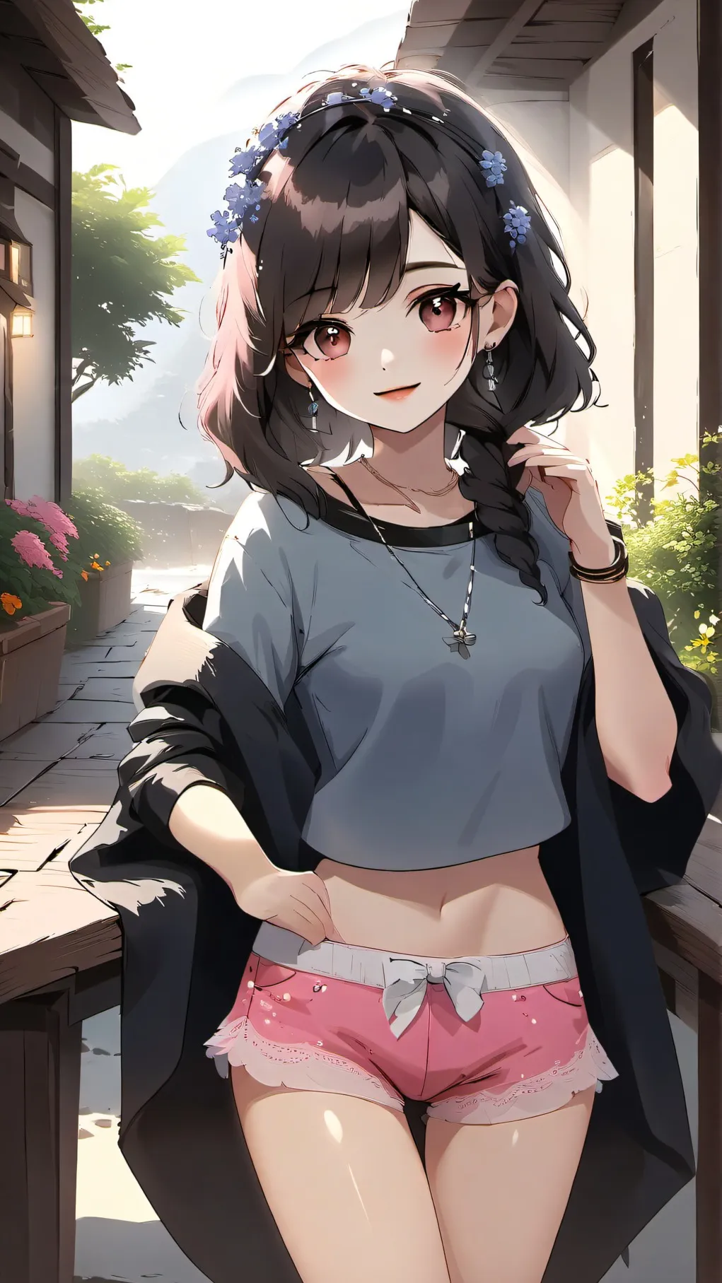 ai character: girl background