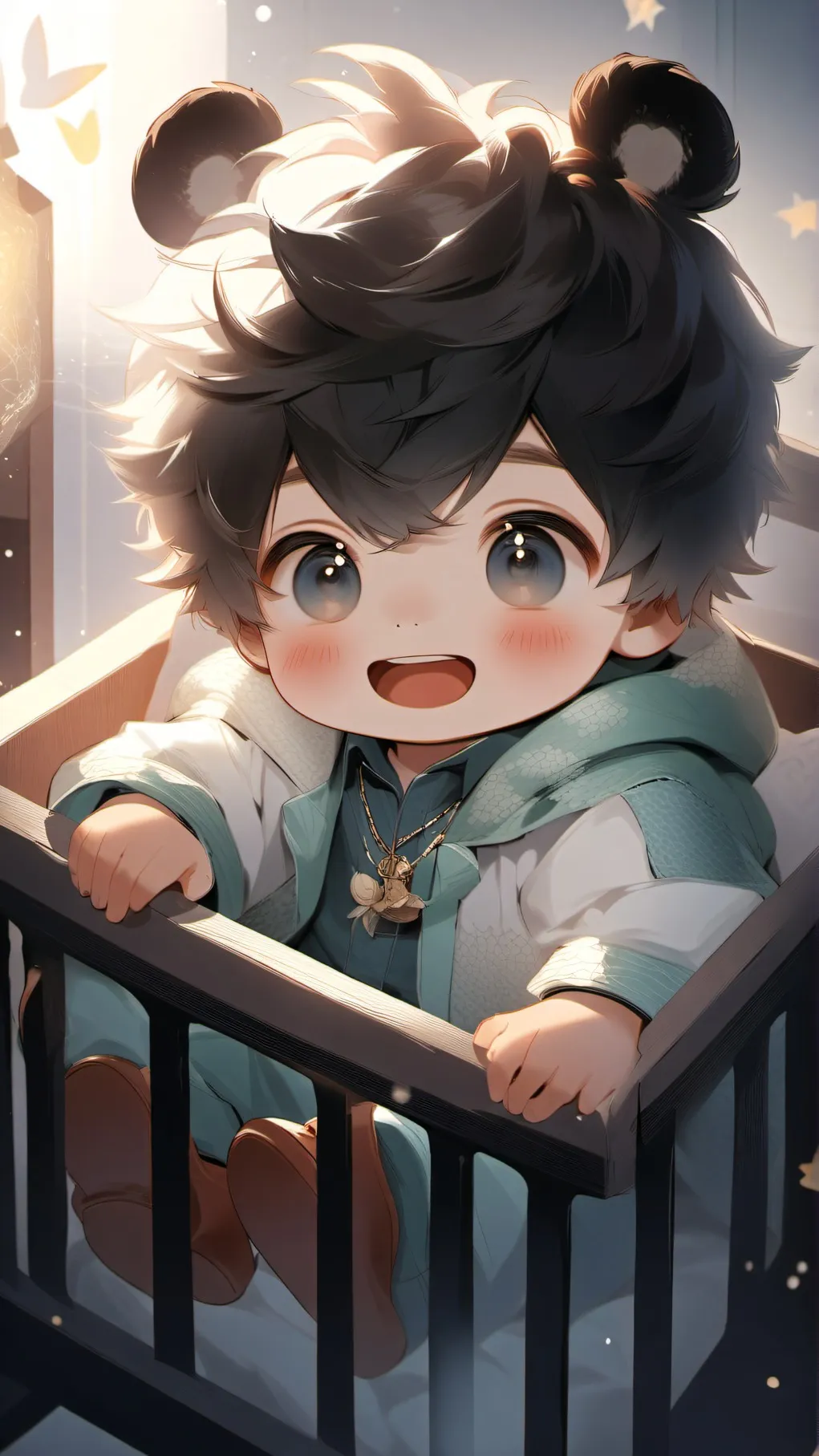 ai character: forming family. background