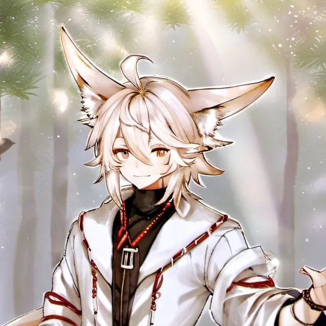 chat with ai character: Moon/white fox
