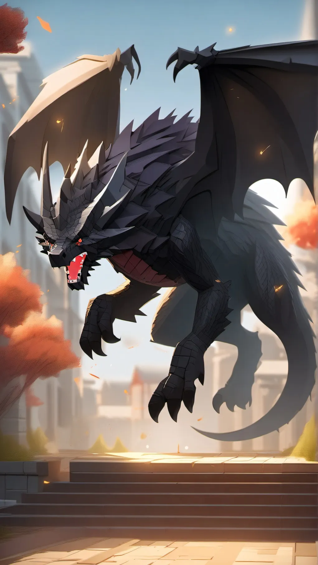 ai character: ender dragon background