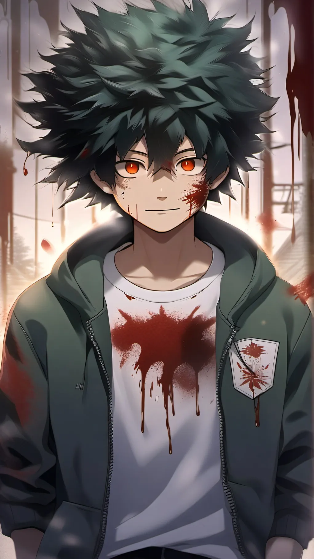 ai character: MHA Ghost background