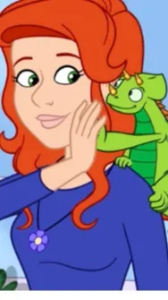 ai character: Ms. Fiona Frizzle background