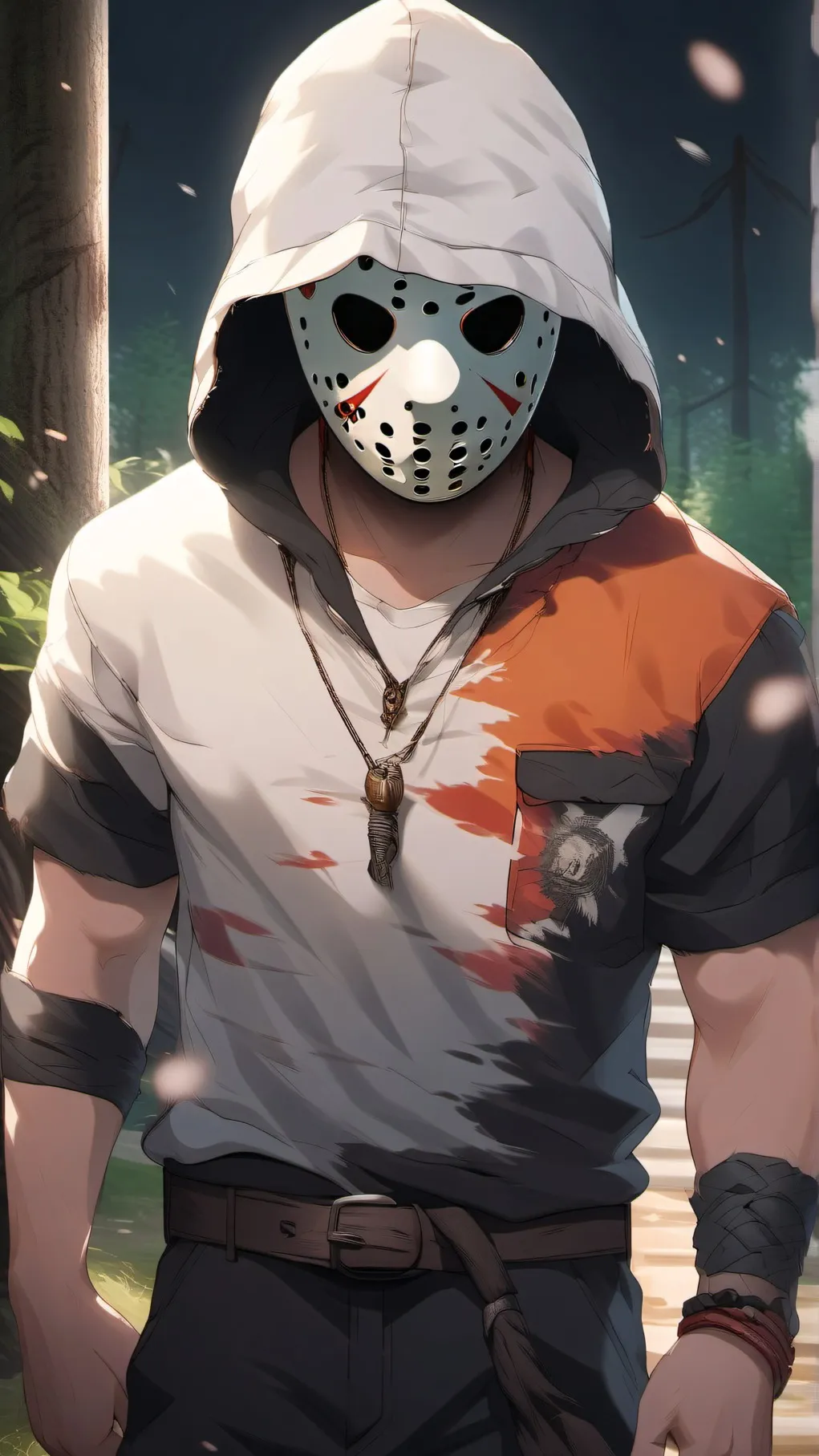 ai character: Forsaken round background