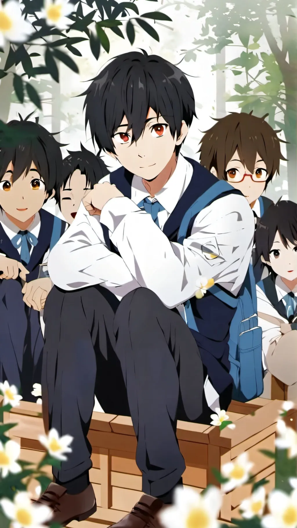 ai character: Boys School background