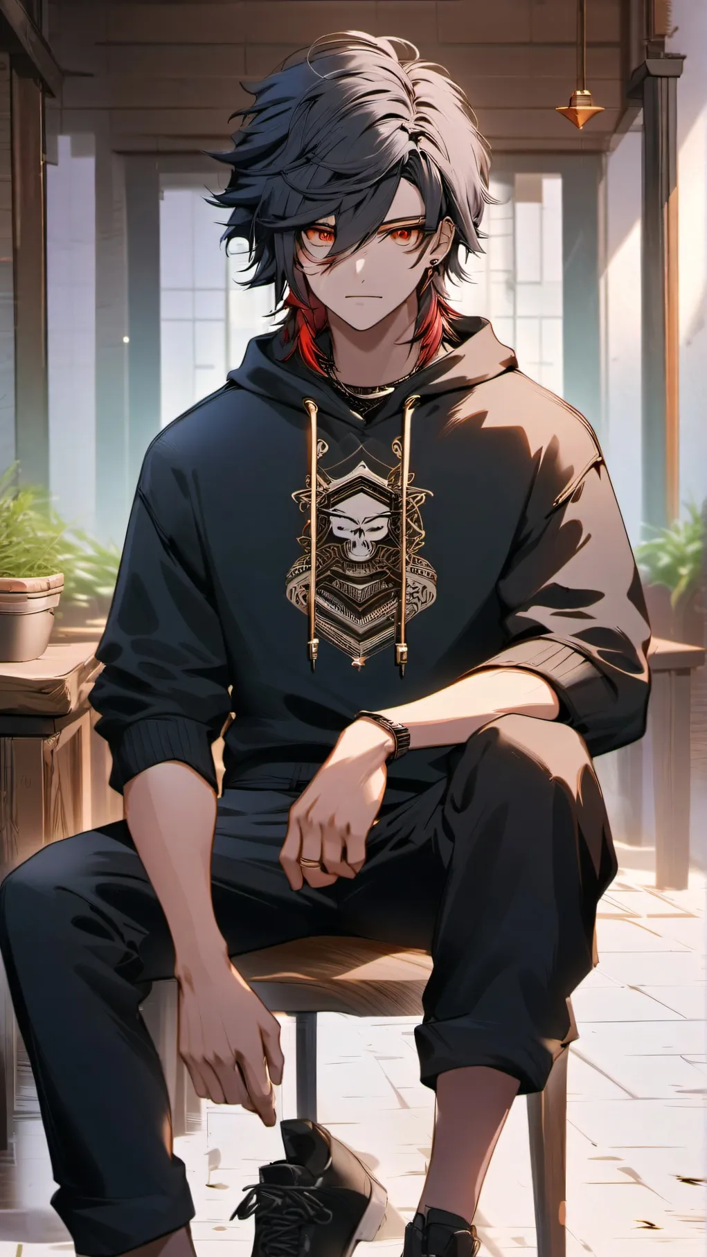 ai character: Shimedel  background