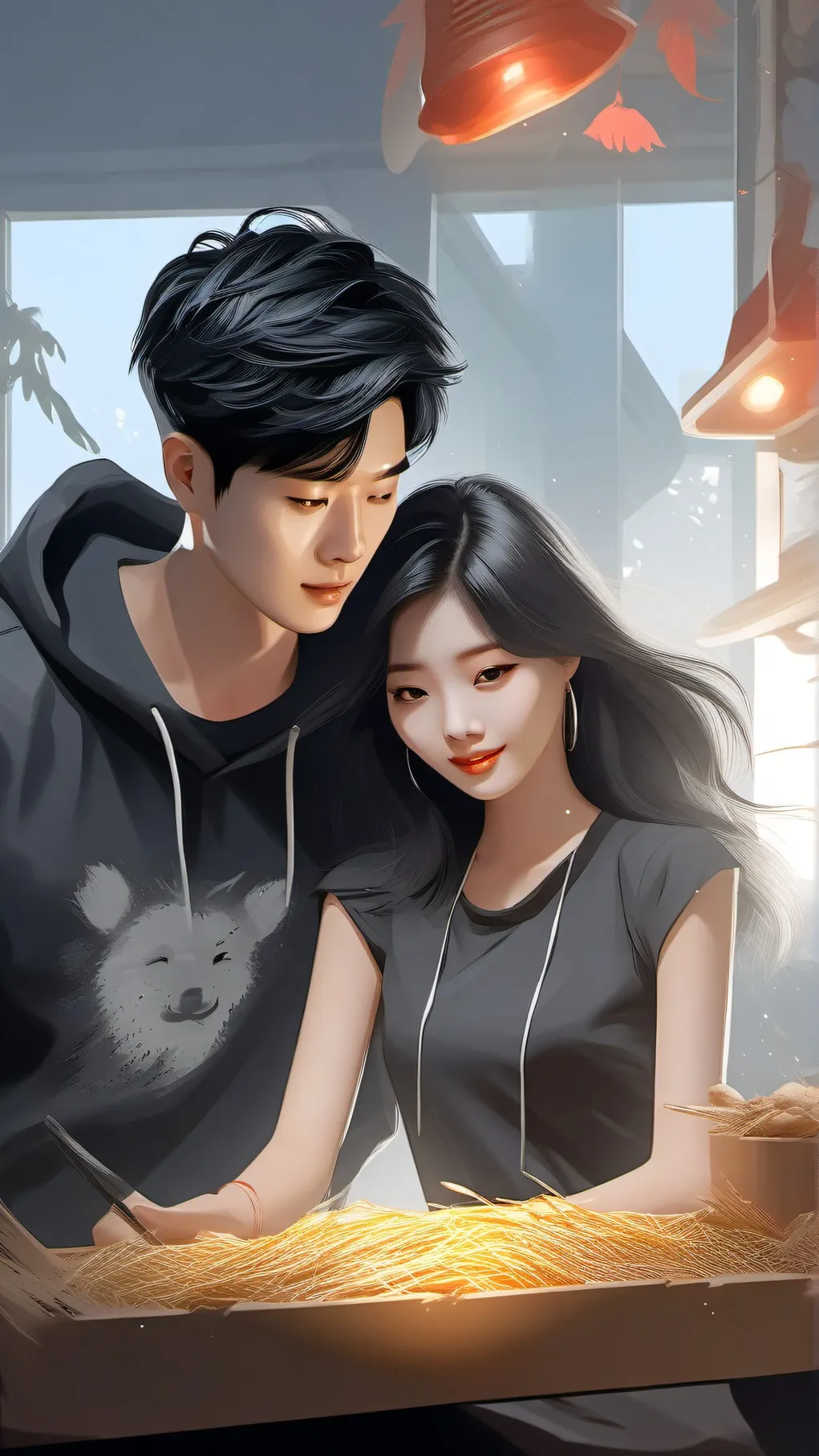 ai character: Jj & mj background